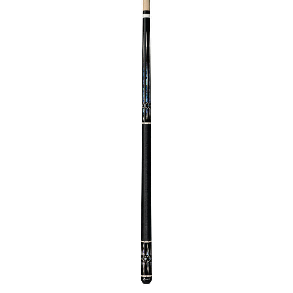 Players Black with Blue Recon Cue with Black Linen Wrap