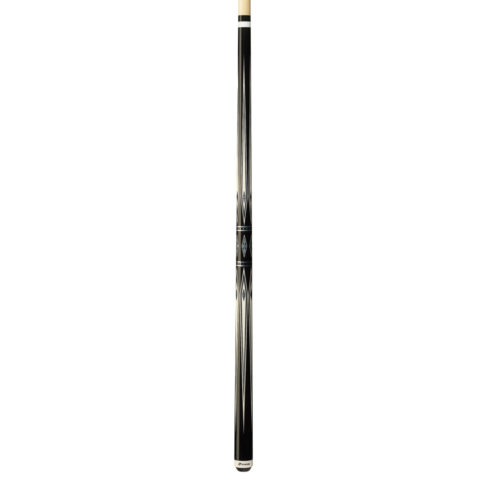 Players Black with Silver Diamonds Wrapless Cue