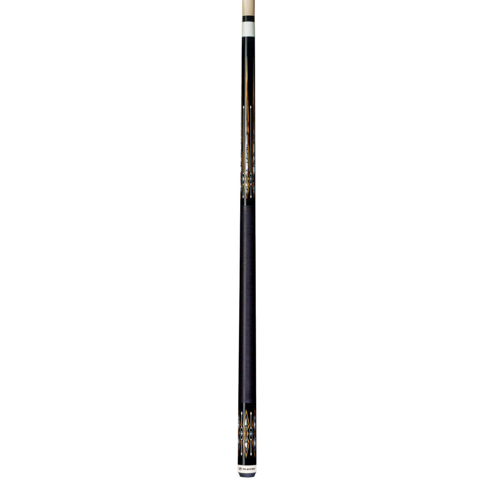 Players Black with White Recon Diamond Cue with Black Linen Wrap