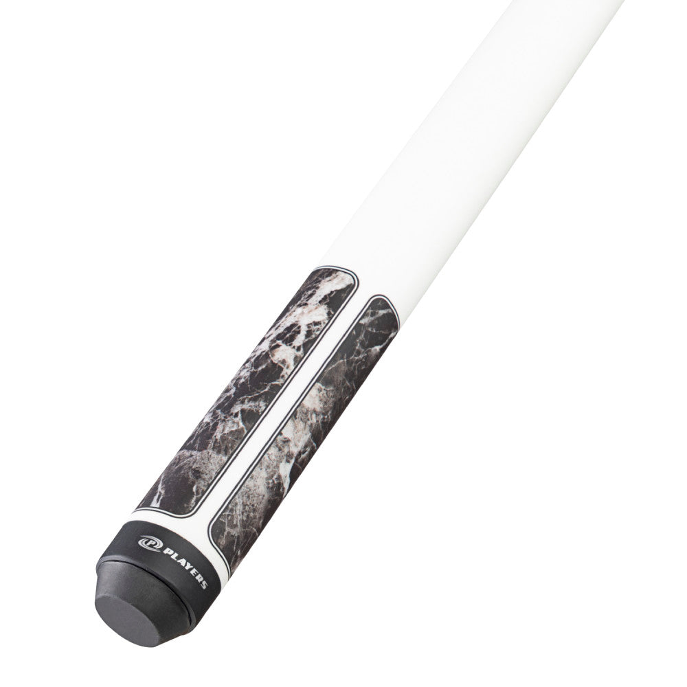 Players Brown Marble with Matte White Wrapless Cue