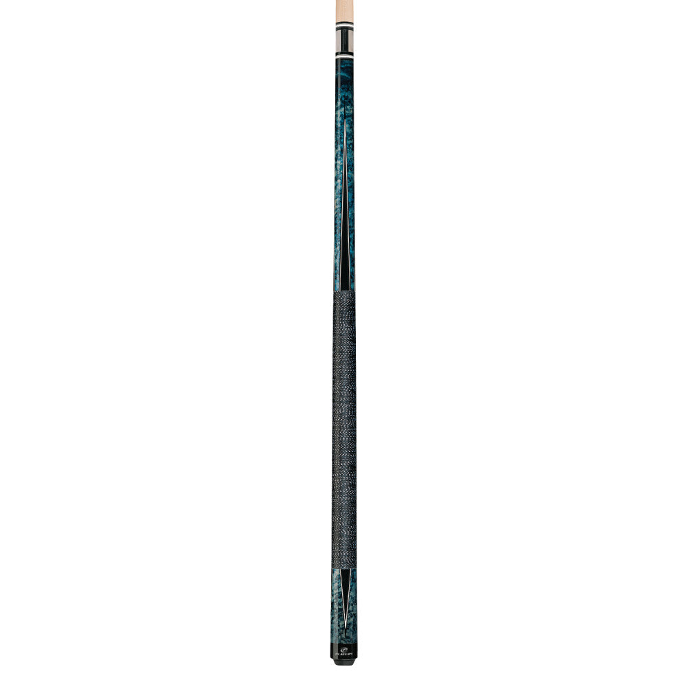 Players Cobalt Blue & Black Cue with Black/White Linen Wrap