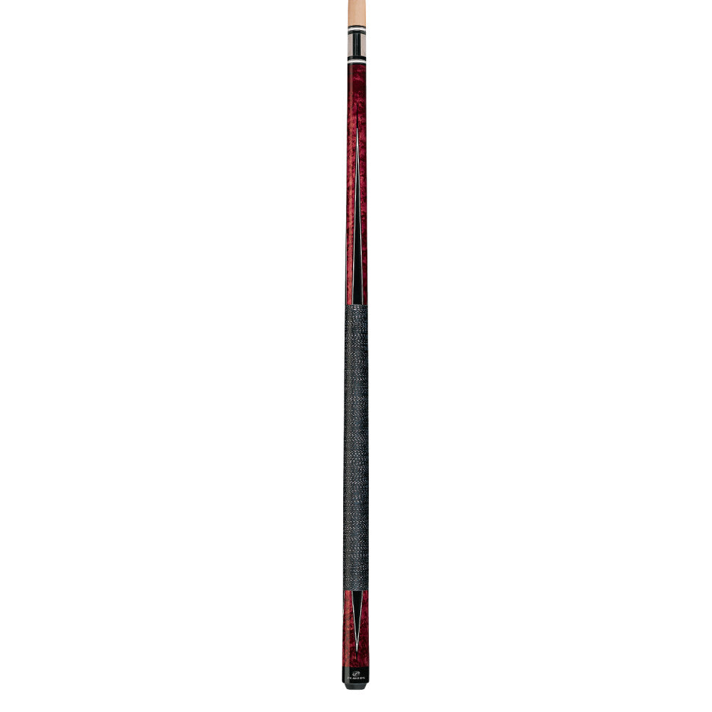 Players Crimson & Black Cue with Black/White Linen Wrap