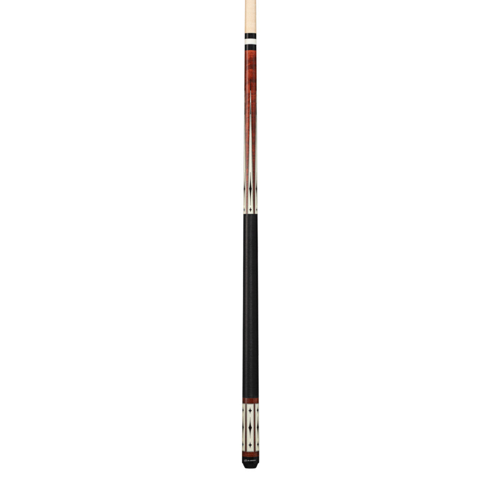 Players Curly Maple & White/Blue Diamond Cue with Black Linen Wrap