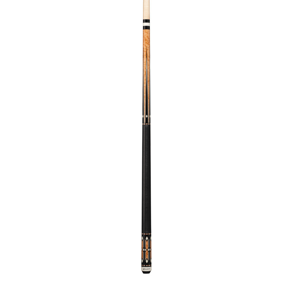 Players Light Coffee Birdseye & Imitation Bone Cue with Black Linen Wrap