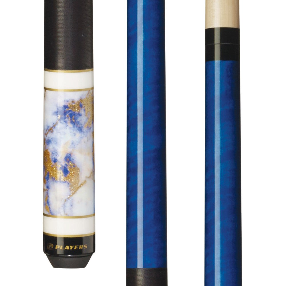 Players Royal Blue Cue with Black Linen Wrap
