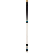 Players White with Blue Recon Cue with Black Linen Wrap