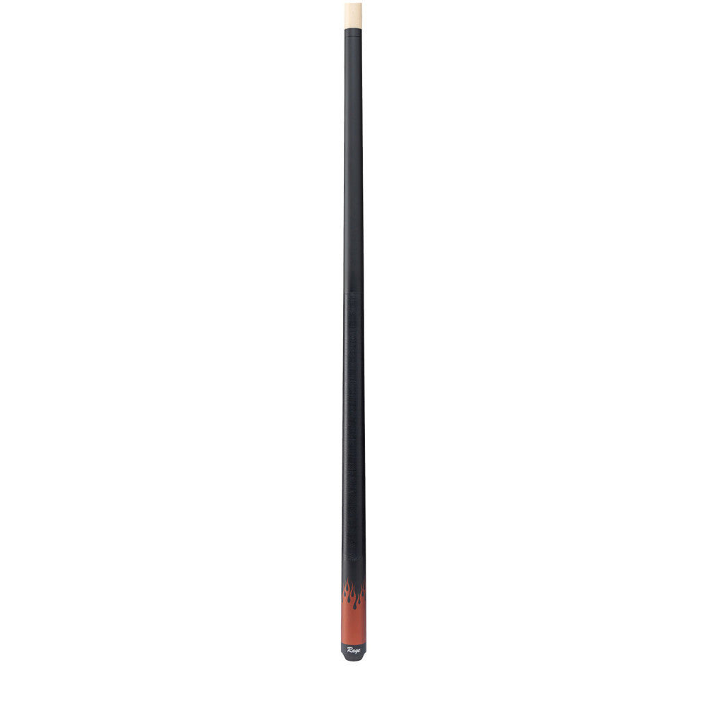 Rage Black Flames Cue with Black Linen Wrap
