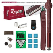 Rage Pre-Packed Max+ Billiard Cue Kit, Burgundy