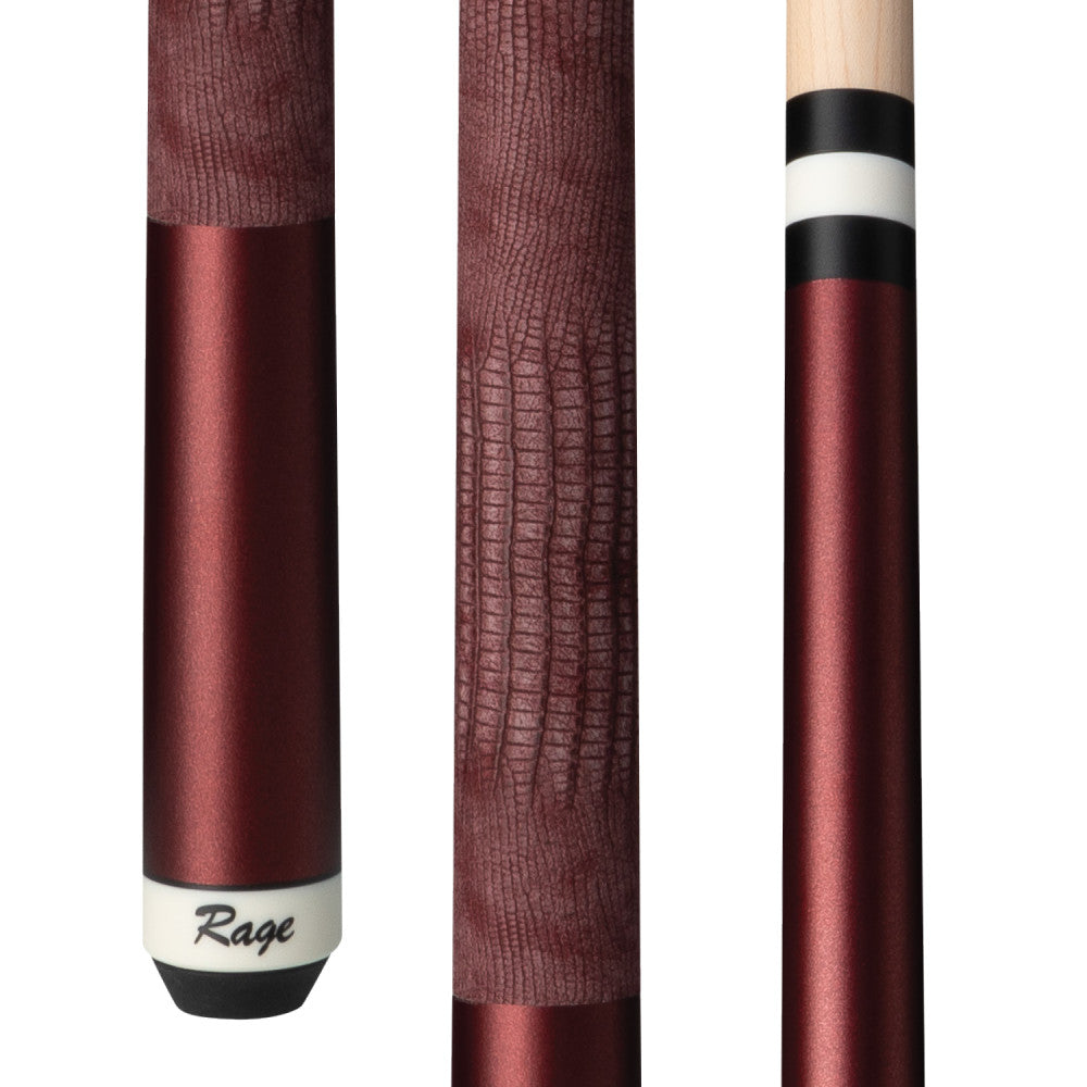 Rage Pre-Packed Max+ Billiard Cue Kit, Burgundy