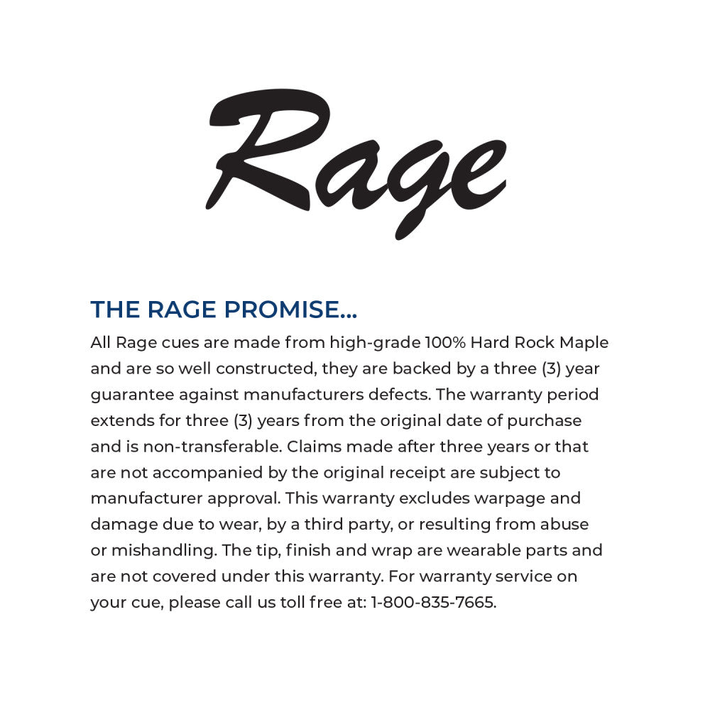 Rage Nacre Daggers Cue with Black Nylon Wrap
