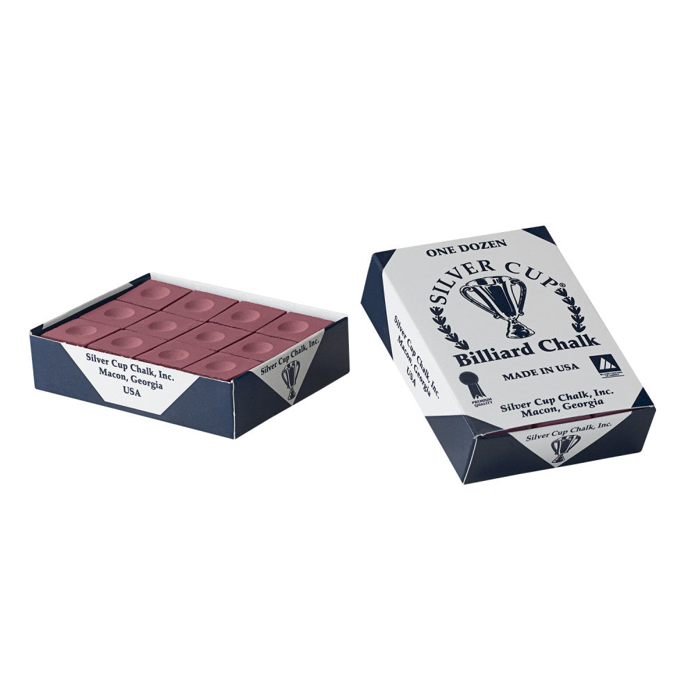 Silver Cup Chalk Dozen (12 pc/box), Burgundy