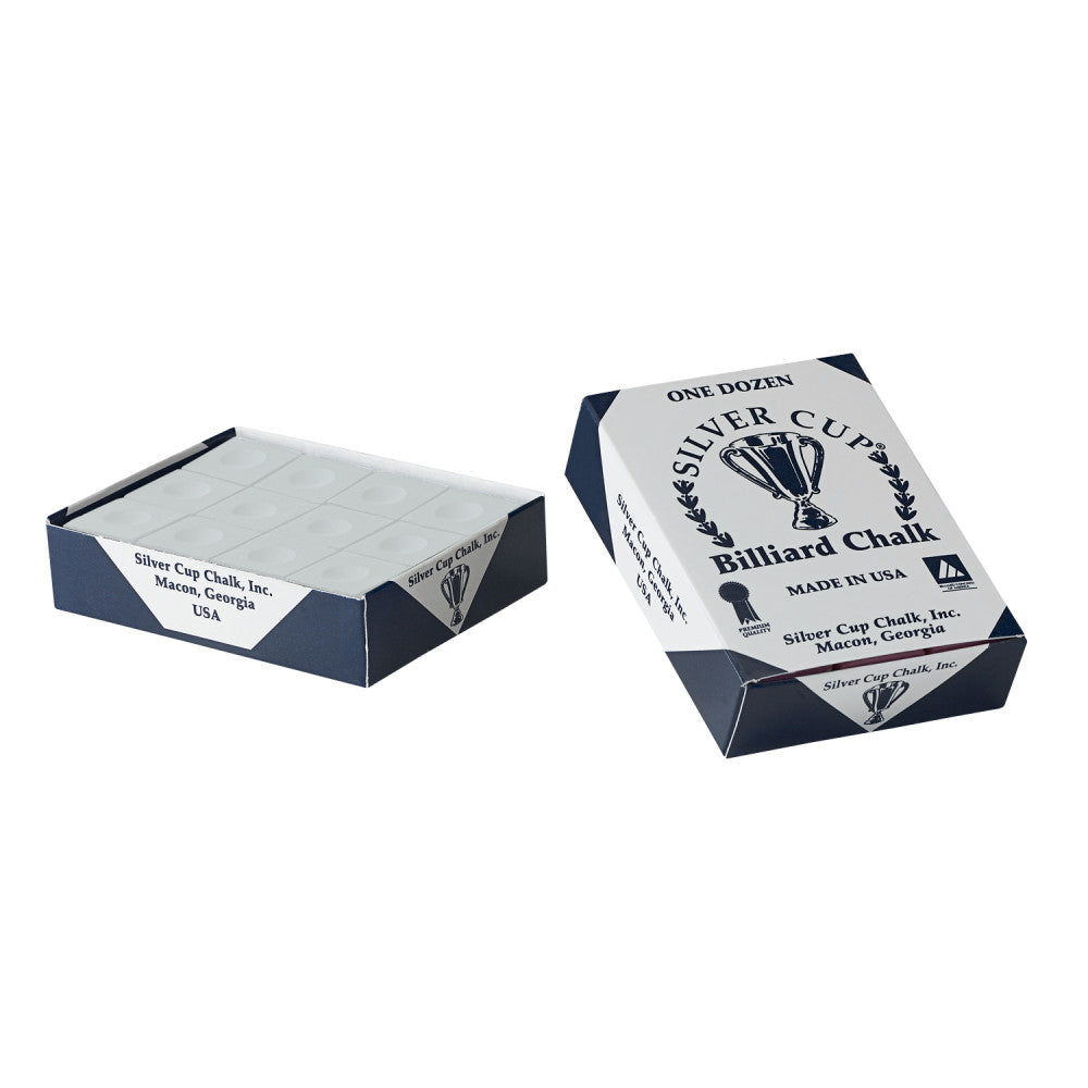 Silver Cup Chalk Dozen (12 pc/box), White