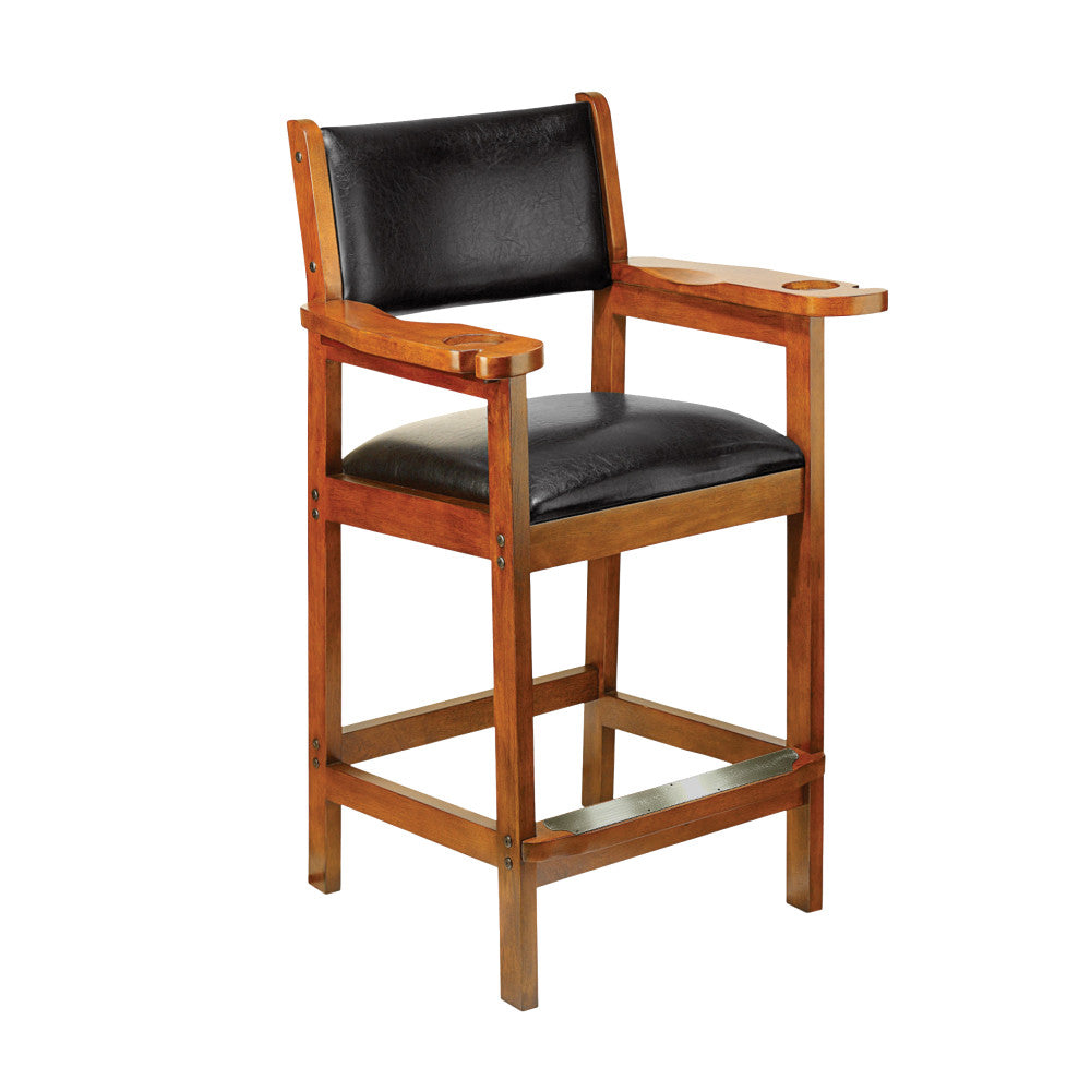Cushion Back & Seat Spectator Chair, Old World Mahogany