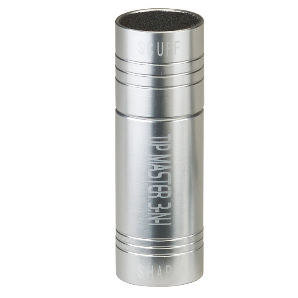 TipMaster 3-in-1 Aluminum Pool Cue Tip Tool, Silver