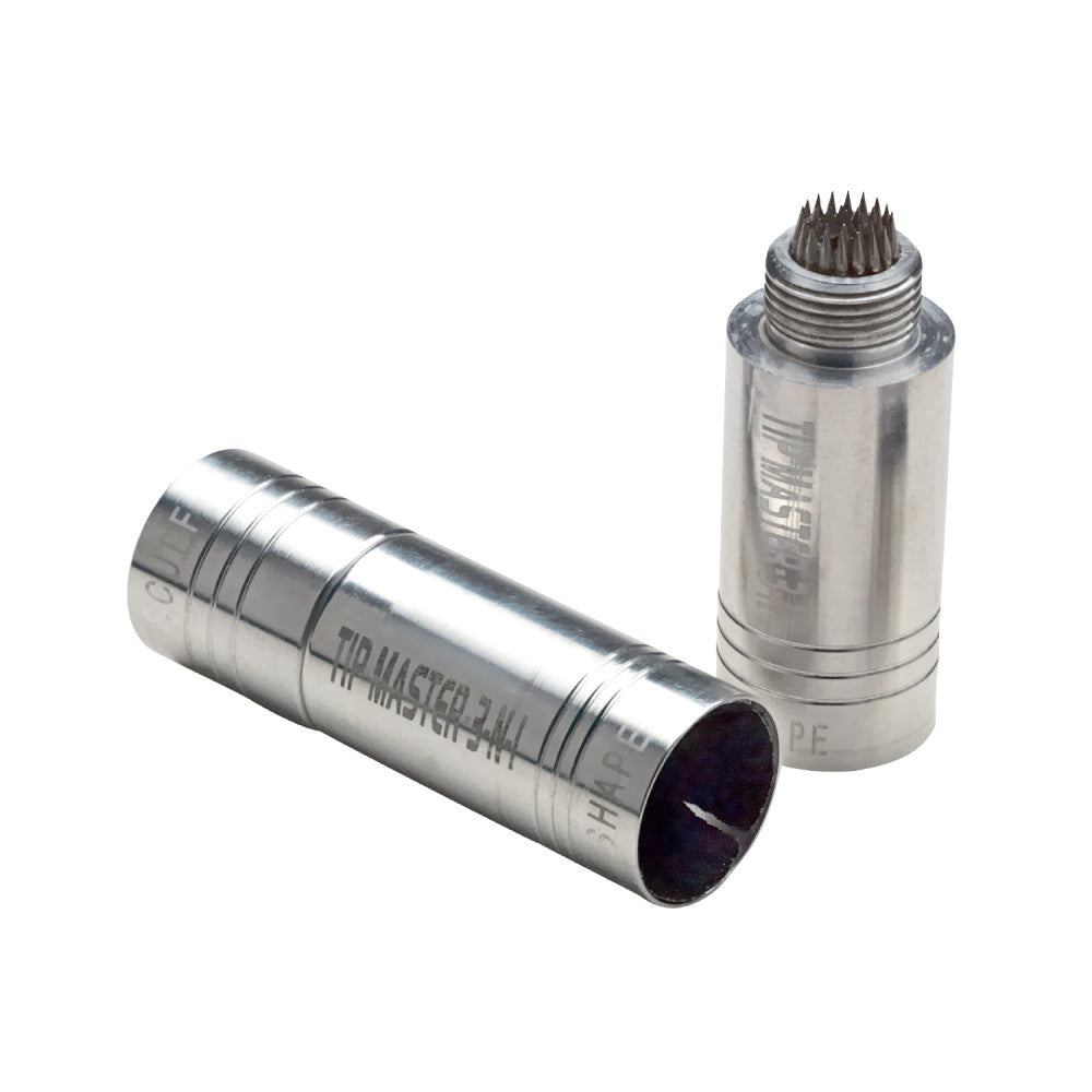 TipMaster 3-in-1 Aluminum Pool Cue Tip Tool, Silver