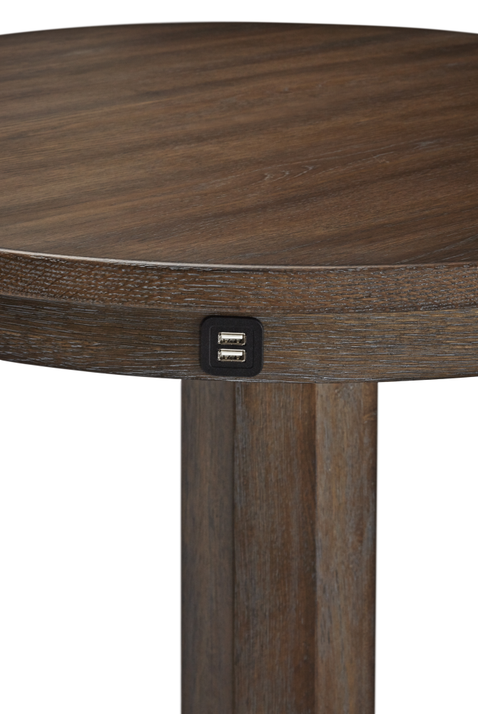 Traditional Pub Table - Nutmeg with USB Port - 30"L x 30"W x 42"H