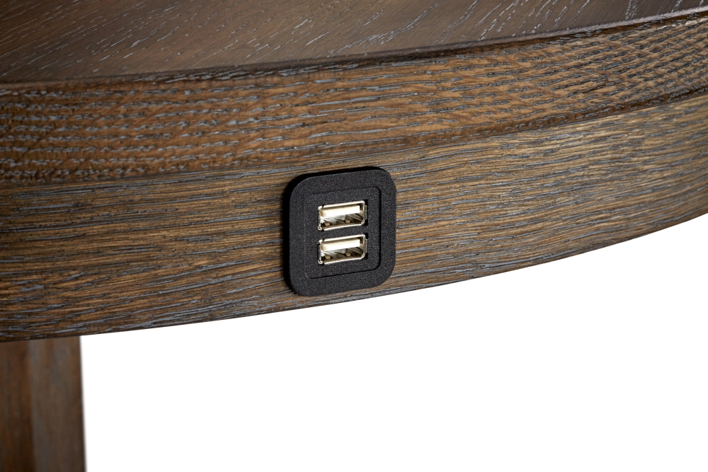Traditional Pub Table - Nutmeg with USB Port - 30"L x 30"W x 42"H