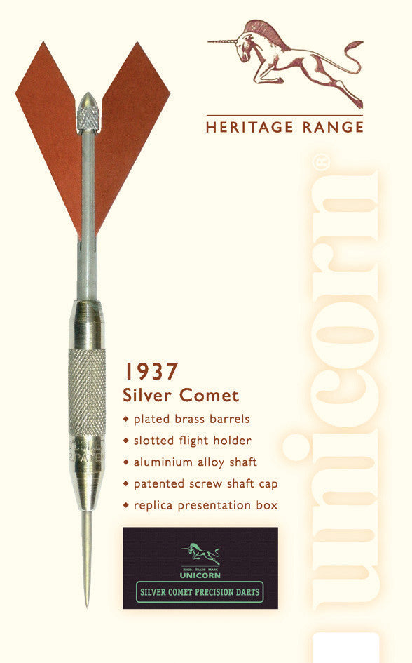 1937 Silver Comet Steel Tip Dart Set