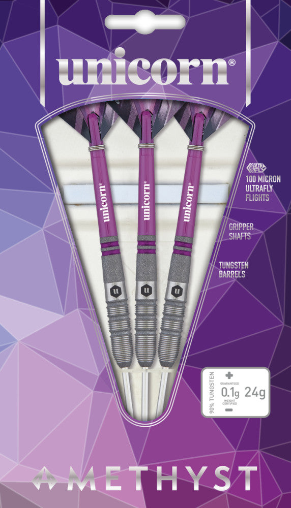 Amethyst Steel Tip Dart Set, 24g