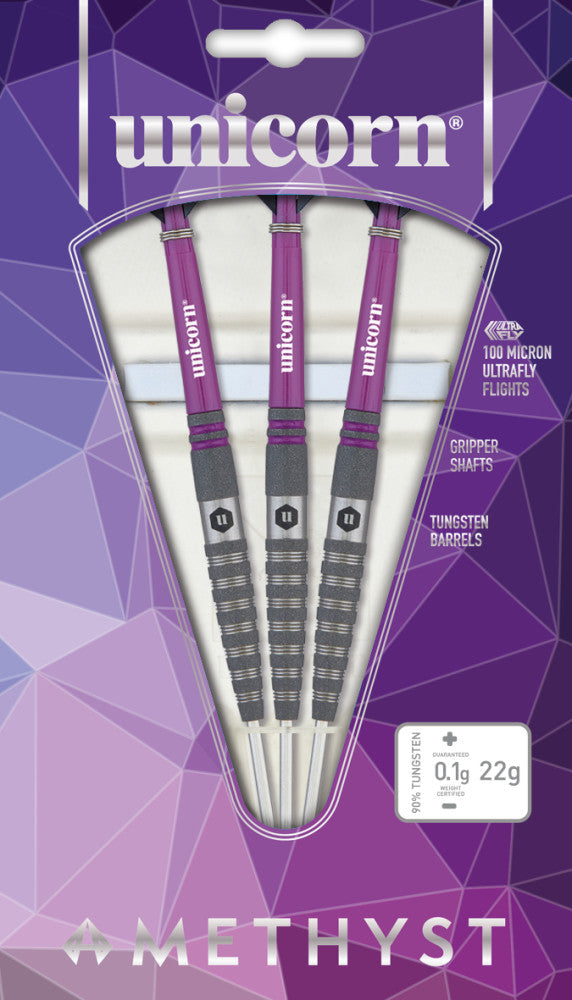 Amethyst Steel Tip Dart Set, 22g
