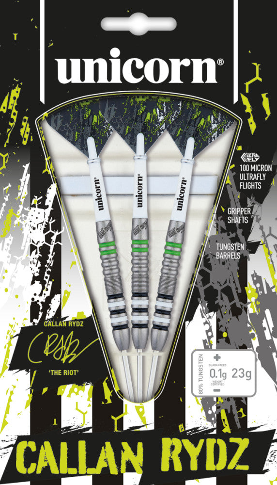 Callan Rydz ‘The Riot’ Steel Tip Dart Set, 23g