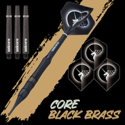 Unicorn Core Plus Black Brass Style 2 Soft Tip Dart Set, 18g