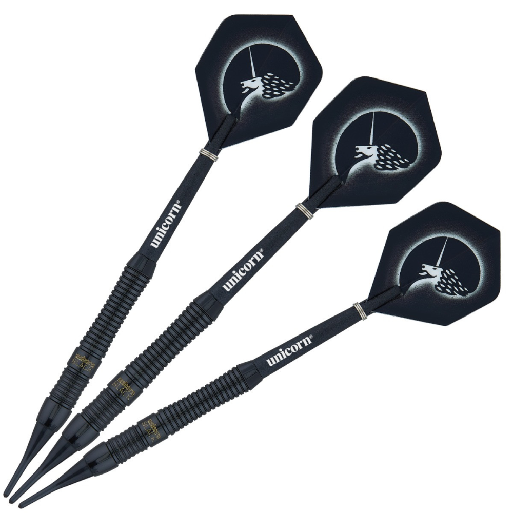 Unicorn Core Plus Black Brass Style 2 Soft Tip Dart Set, 18g