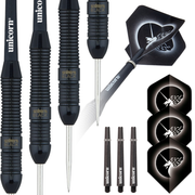 Unicorn Core Plus Black Brass Style 2 Steel Tip Dart Set, 24g