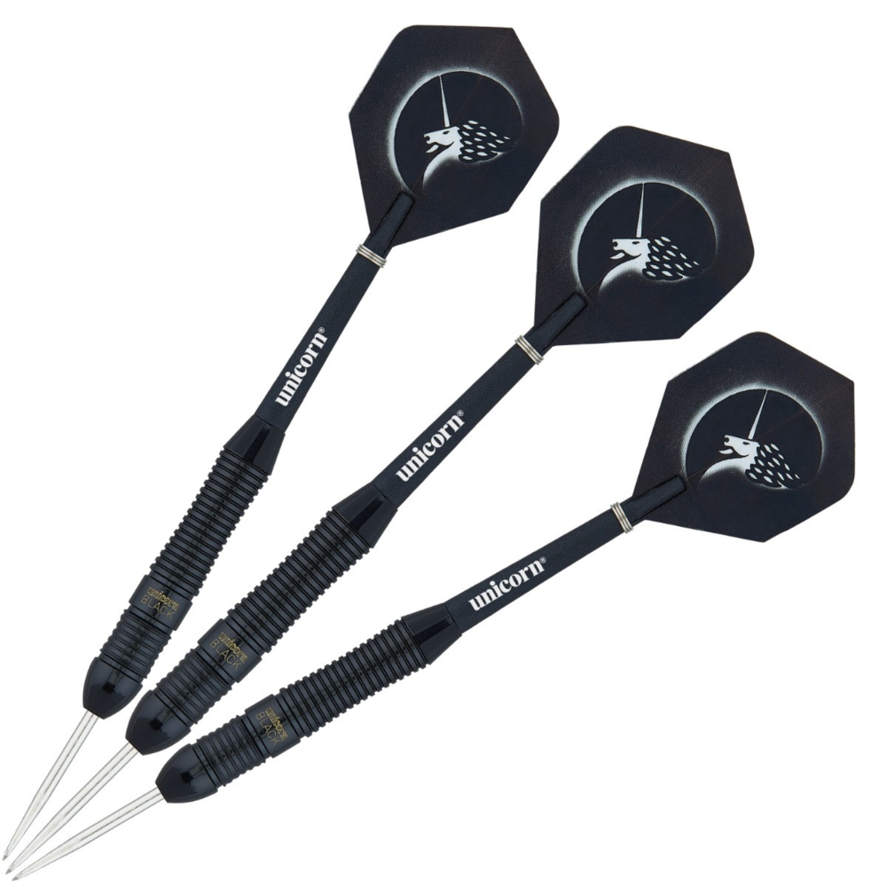 Unicorn Core Plus Black Brass Style 2 Steel Tip Dart Set, 24g