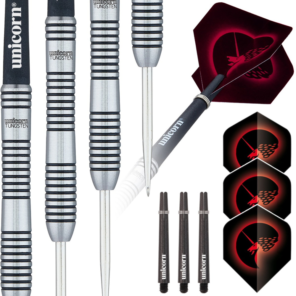 Unicorn Core Plus Tungsten Style 2 Steel Tip Dart - 80% Tungsten, 22g