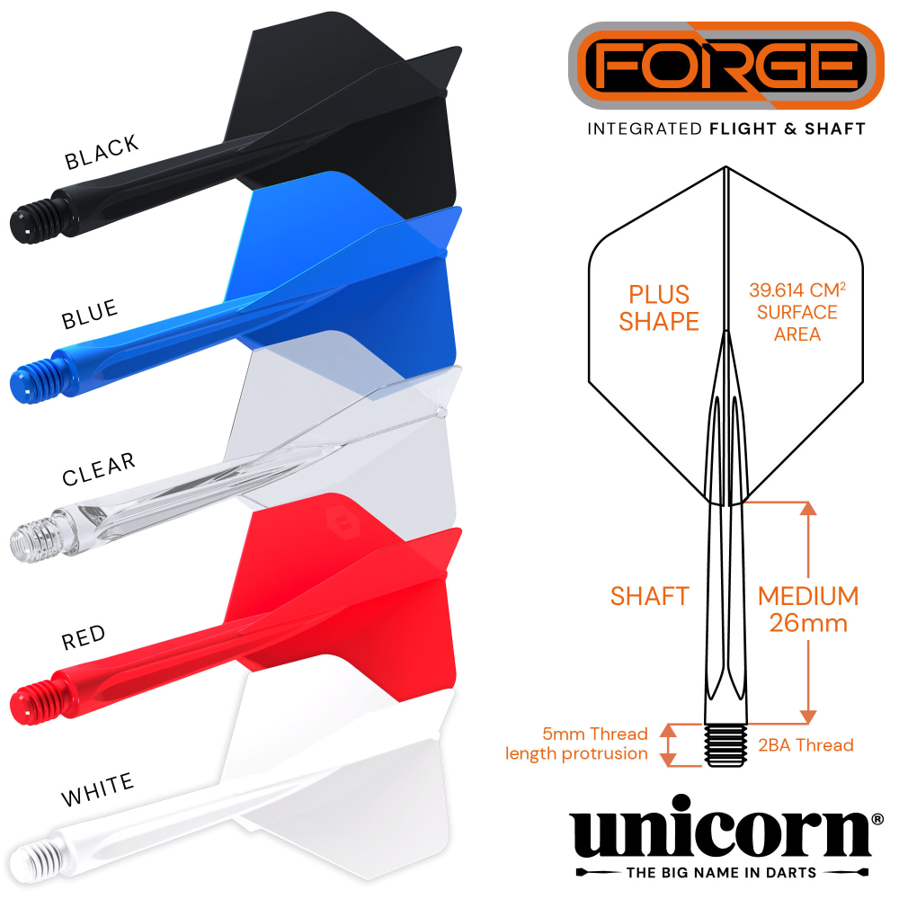 Unicorn Forge Integrated Flight and Shaft, Medium Blue