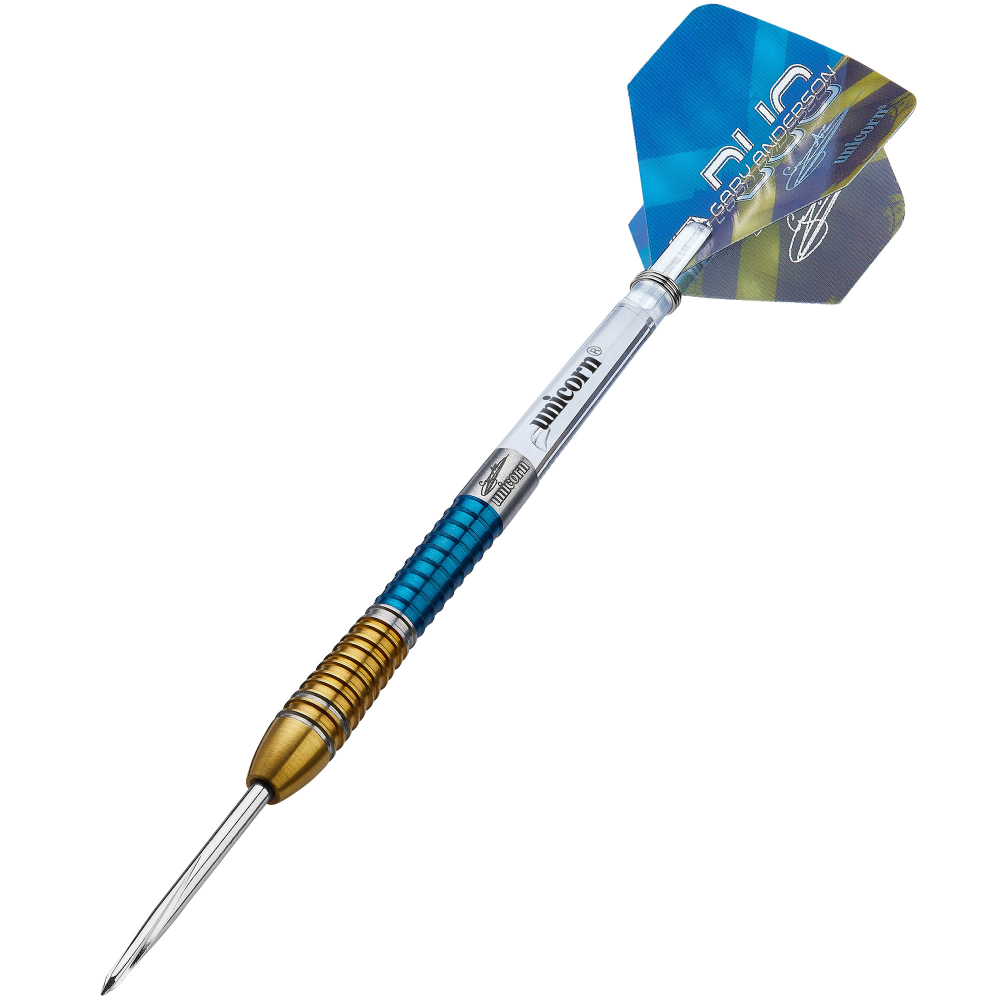 Unicorn Gary Anderson Phase 6 Duo Steel Tip Darts Set 90% Tungsten, 23h