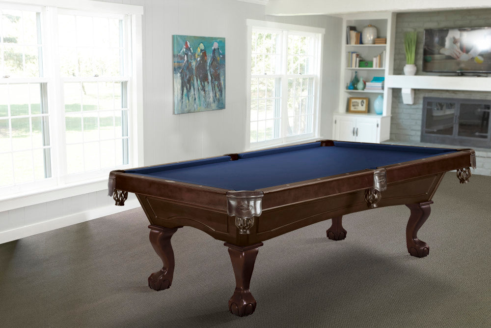 Allenton 7' Espresso with Ball & Claw Leg, Pool Table - 86.6"L x 48.6"W x 32"H