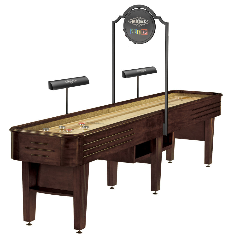 Andover 14' Espresso 2 PC Playfield, Shuffleboard Table - 171.5"L x 29.9"W x 32.3"H