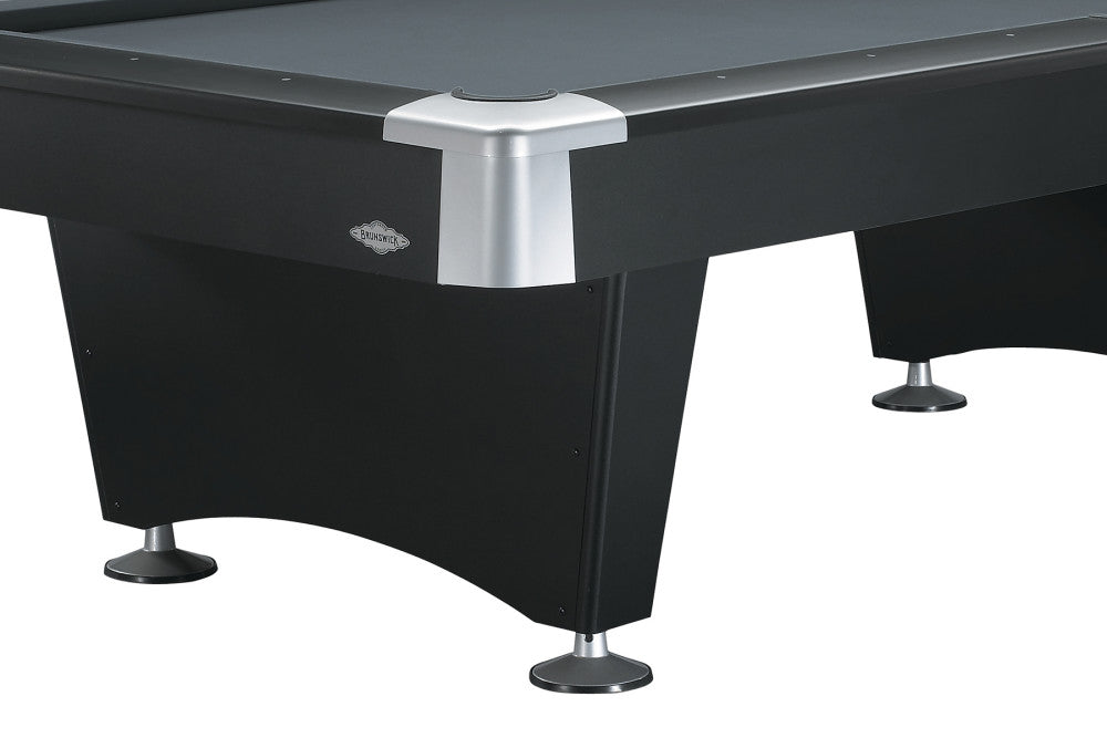 Black Wolf II 8' Black with Pocket, Pool Table - 89"L x 51"W x 32"H