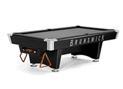 Black Wolf Pro 7' Matte Black with Gully, Pool Table - 89.25"L x 51.25"W x 32"H