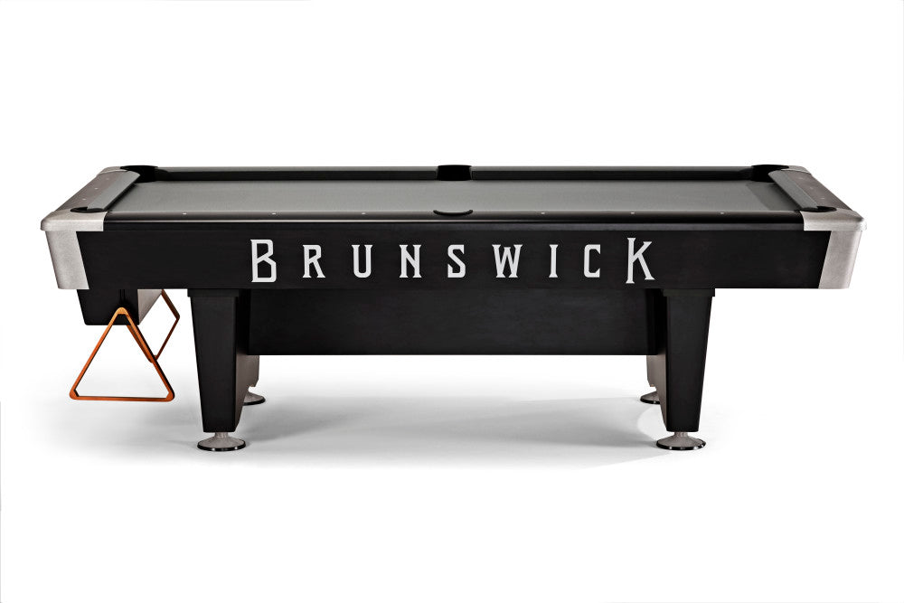 Black Wolf Pro 9' Matte Black with Pocket, Pool Table - 113.25"L x 63.25"W x 32"H