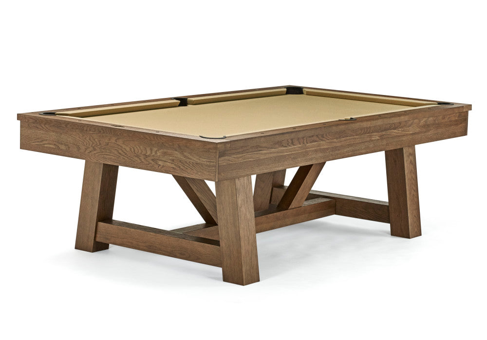 Botanic 8' Rustic Dark Brown, Pool Table - 88.5"L x 50.5"W x 32"H