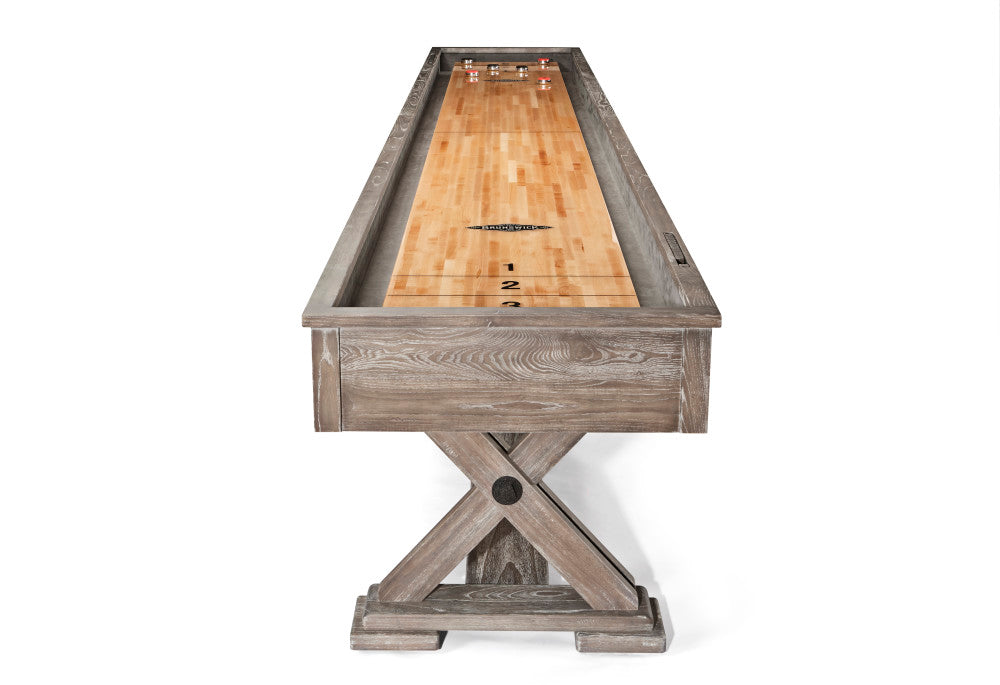 Brixton 14' Driftwood 2 PC Playfield, Shuffleboard Table - 171.5"L x 29.9"W x 32.3"H