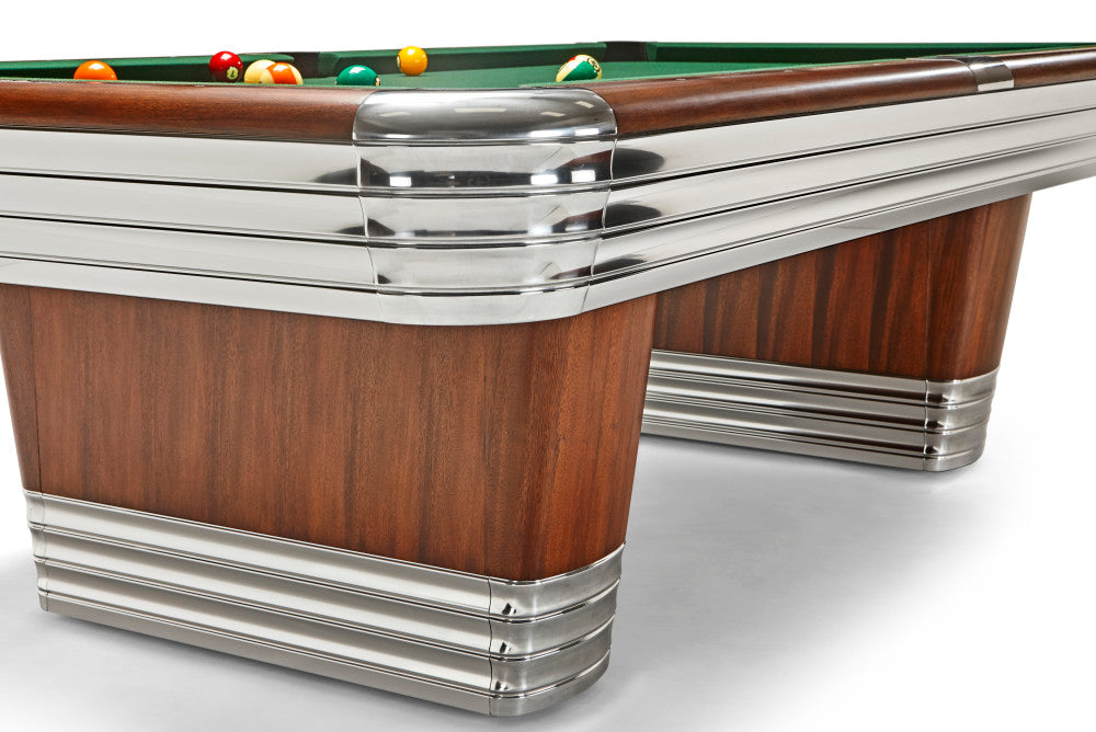 Centennial 9' Rosewood Chrome Drop Pocket, Pool Table - 113"L x 63"W x 32"H