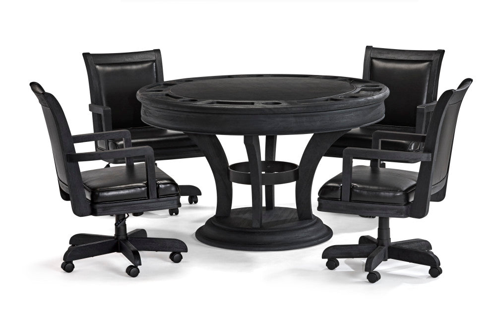 Centennial Game Table - Black Wired Brush - 54"L x 54"W x 31.8"H