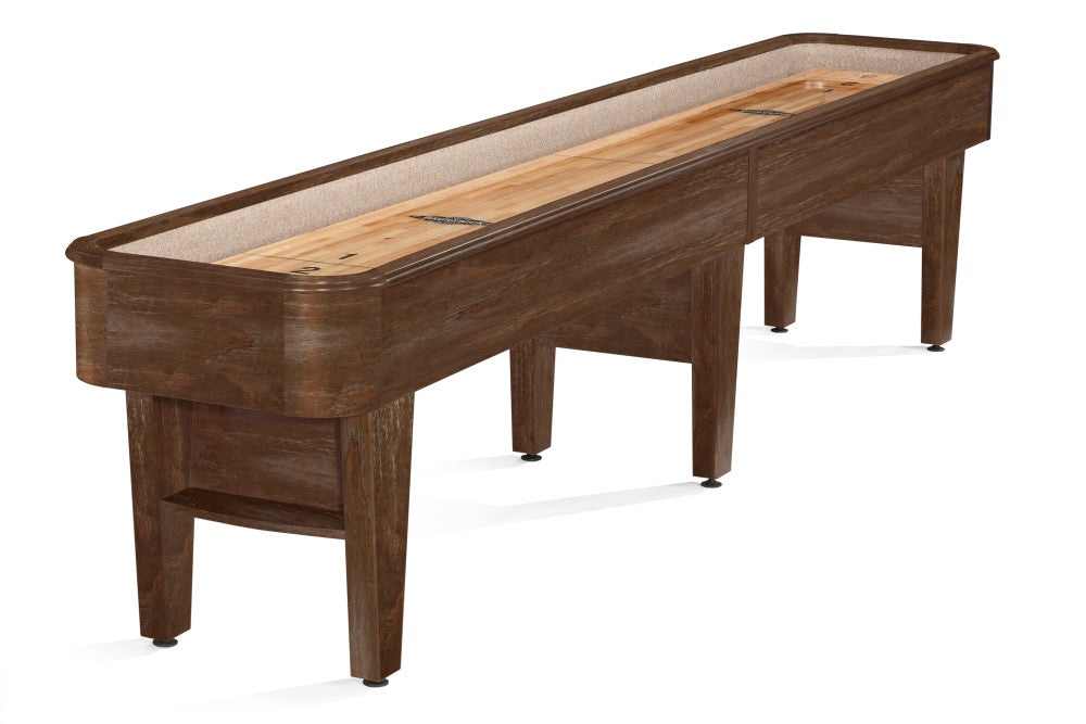 Concord 12' Nutmeg 2 PC Playfield, Shuffleboard Table - 147.3"L x 25.9"W x 32.3"H