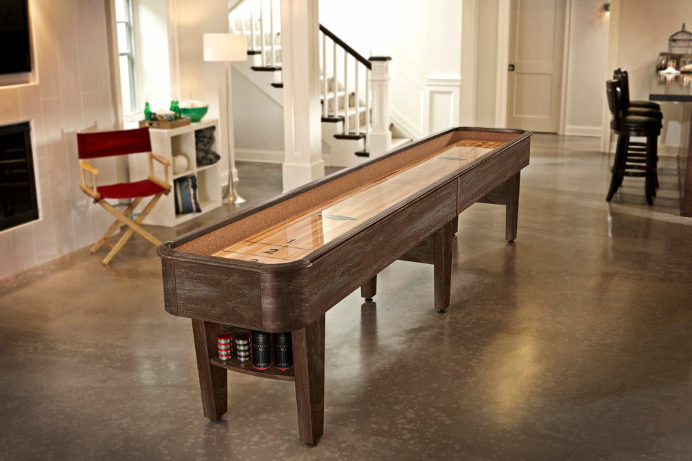 Concord 12' Nutmeg 2 PC Playfield, Shuffleboard Table - 147.3"L x 25.9"W x 32.3"H