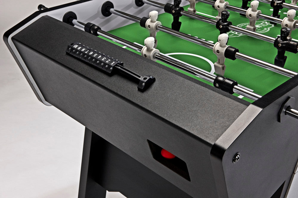 Corner Kick Foosball Table - Weathered Oak - 55.6"L x 54.9"W x 35.5"H