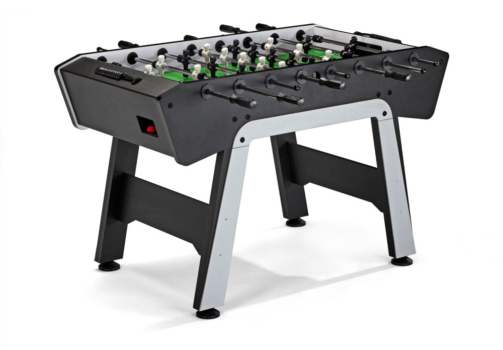 Corner Kick Foosball Table - Weathered Oak - 55.6"L x 54.9"W x 35.5"H
