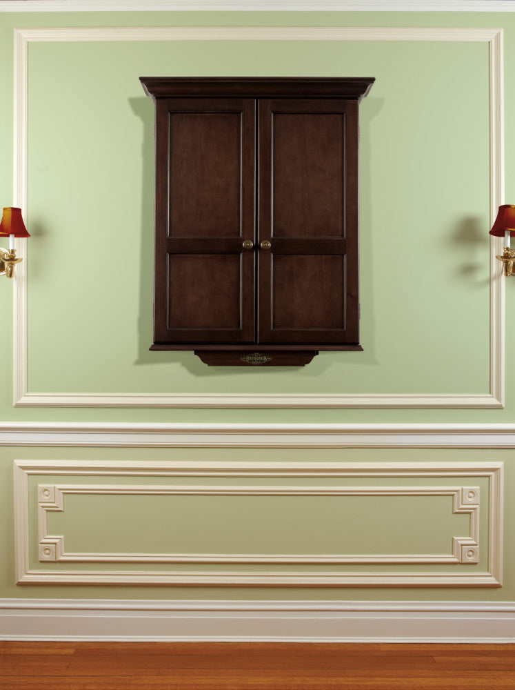 Dart Board Cabinet - Espresso - 37"L x 28.4"W x 6.3"D