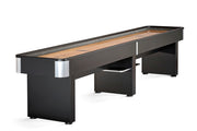 Delray 12' Matte Black, Shuffleboard Table - 146.1"L x 28.7"W x 32.3"H