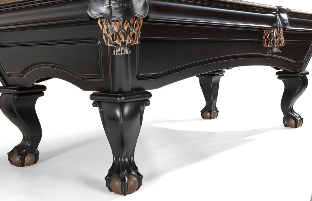 Glenwood 8' Two Tone MB / Coffee with Talon Ball & Claw Leg - Shield Pockets  , Pool Table - 98.5"L x 54.5"W x 32"H