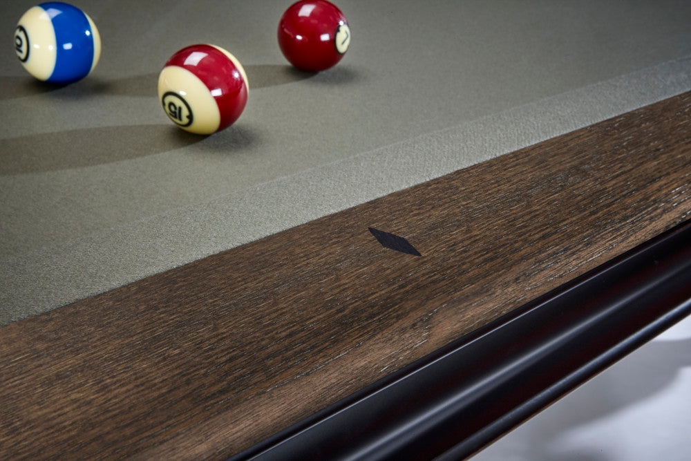 Glenwood 8' Two Tone MB / Coffee with Talon Ball & Claw Leg - Shield Pockets  , Pool Table - 98.5"L x 54.5"W x 32"H