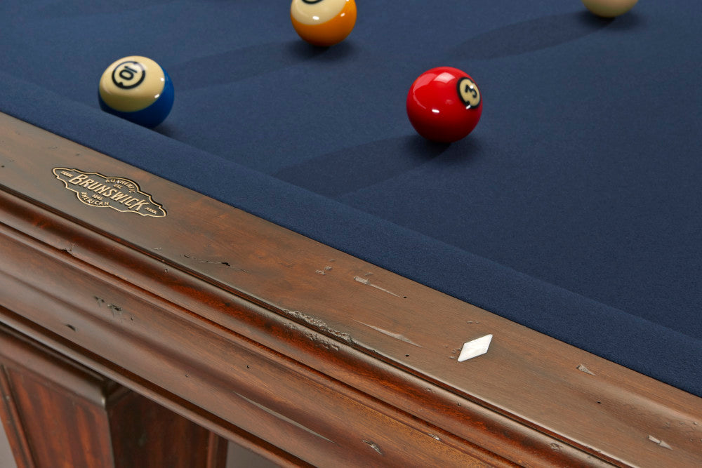 Glenwood 8' Tuscana with Tapered Leg - Shield Pockets  , Pool Table - 98.5"L x 54.5"W x 32"H
